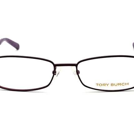 Tory Burch Women's Eyeglasses TY1014 126 Merlot Purple Rectangular Metal Frame 52[]17 135