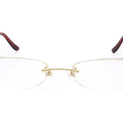 Daniel Swarovski Women's Eyeglasses S183 20 6054 Gold/Burgundy Rimless Frame Austria 51[]18 135