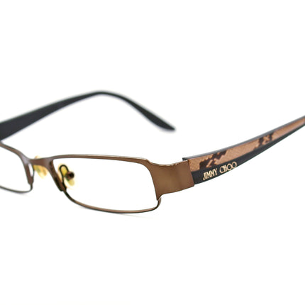 Jimmy Choo Eyeglasses Brown Rectangular Frame 51[]17 135