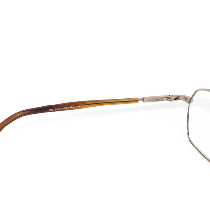 Safilo Women's Eyeglasses Elasta 4781 ZL6 Multi-Color - Gold Metal Frame has a Tortoise pattern on the front of the frame. Oval Frame Italy 54[]16 130