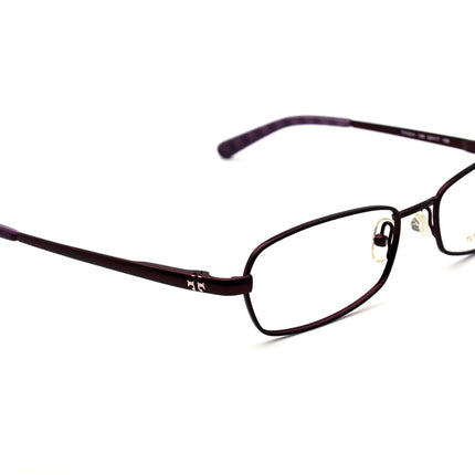Tory Burch Women's Eyeglasses TY1014 126 Merlot Purple Rectangular Metal Frame 52[]17 135