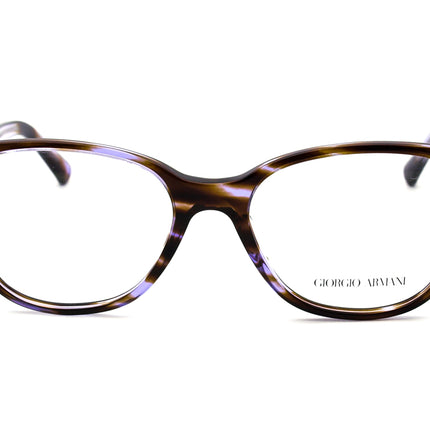 Giorgio Armani Women's Eyeglasses AR 7034 5242 Striped Violet B-Shape Frame Italy 54[]18 140