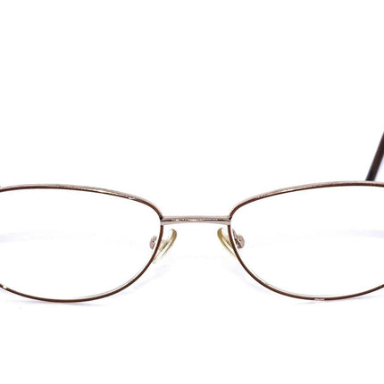 L'amy Women's Eyeglasses L'Accent 420 C02 Gold /Brown Rhinestones Oval Frame France 53[]17 135