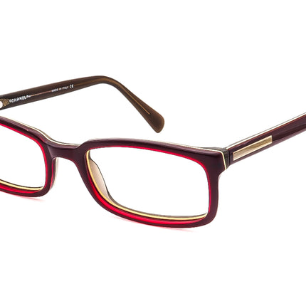 Chanel Women's Eyeglasses 3023 C.591 Dark Burgundy Rectangular Frame 52[]19 135