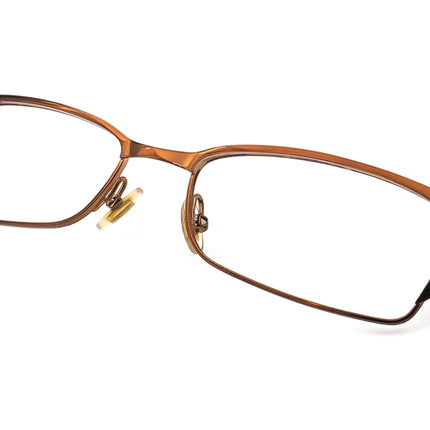 Gucci Eyeglasses Brown Rectangular Metal Italy 54 mm