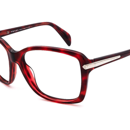Prada Women's Sunglasses SPR 14P KAQ-0A7 Burgundy Tortoise Square Italy 59 mm