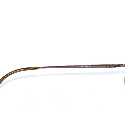 Saks Fifth Avenue Women's Eyeglasses S5A 151 FR4 Copper Rhinestones Half Rim Metal Frame 51[]17 135