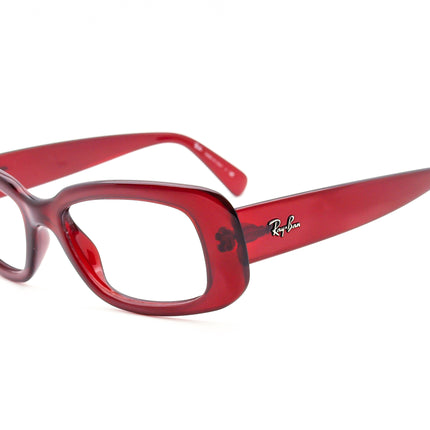 Ray-Ban Women's Sunglasses RB 4122 735/8G Clear Red Rectangular Italy 50 mm