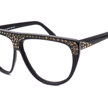 Nino Balli by Classic Women's Sunglasses N.B. Bijou Black Oversized France 62 mm