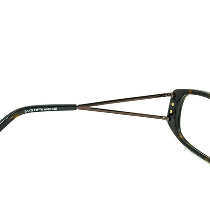 Saks Fifth Avenue Women's Sunglasses S5A 53/S Tortoise Frame with Copper Brown arms and Rhinestones Rectangular 54 mm