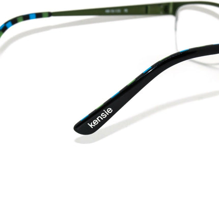 Kensie Women's Eyeglasses Fern Fern Green Half Rim Metal Frame null 49[]16 135 Handmade