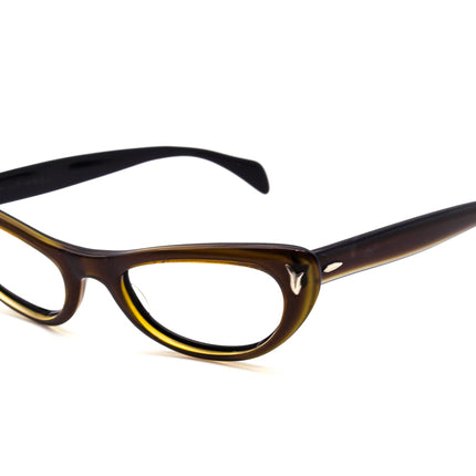 Ray-Ban Women's VintageEyeglasses Bausch & Lomb Alita Honey Brown Cat Eye Frame USA 50[]14 135