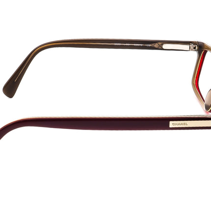 Chanel Women's Eyeglasses 3023 C.591 Dark Burgundy Rectangular Frame 52[]19 135