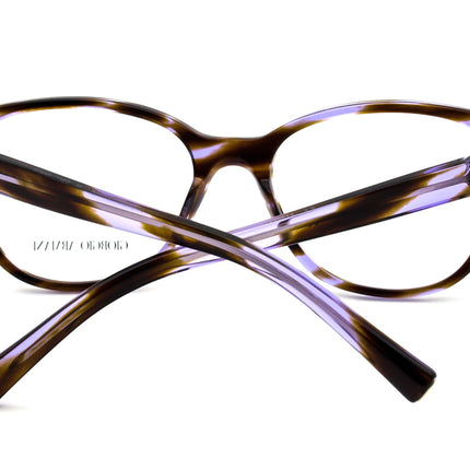 Giorgio Armani Women's Eyeglasses AR 7034 5242 Striped Violet B-Shape Frame Italy 54[]18 140