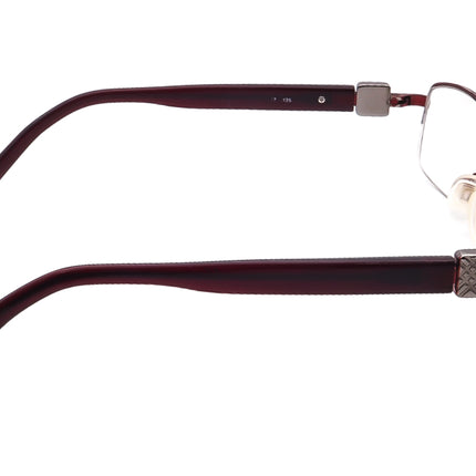 Burberry Women's Eyeglasses B 1146 1092 Burgundy Half Rim Frame Italy 50[]17 135