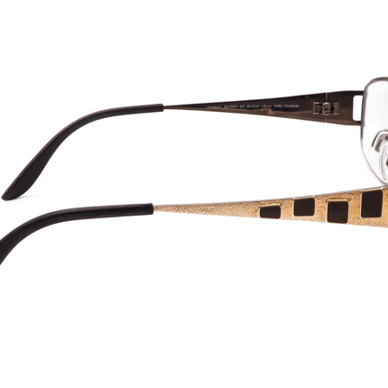 Charmant Women's Eyeglasses CH 10842 DO Pure Titanium Gold/Brown Half Rim Frame Japan 50[]18 135
