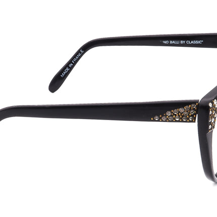 Nino Balli by Classic Women's Sunglasses N.B. Bijou Black Oversized France 62 mm