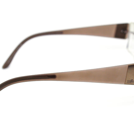 Silhouette Eyeglasses 7599 40 6052 Brown Rimless Frame Austria 53[]17 140