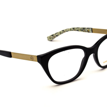 Tory Burch Women's Eyeglasses TY 2059 1265 Black/Gold Cat Eye Frame 51[]18 135