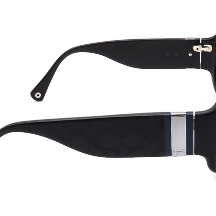 Coach Women's Sunglasses Jenni S469 Black Rectangular 58 mm