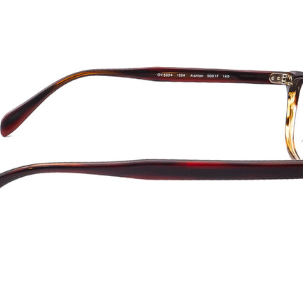Oliver Peoples Eyeglasses OV 5224 1224 Ashton Bordeaux Brown Horn Rim Frame Italy 50[]17 140
