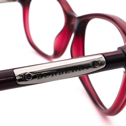 Burberry Women's Eyeglasses B2097 Burgundy Oval Frame Italy 52[]15 135