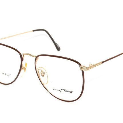 Enrico Biaggi Eyeglasses EB-45 R.G.P Brown Brown & Gold Square Metal Frame Korea 53[]16 140