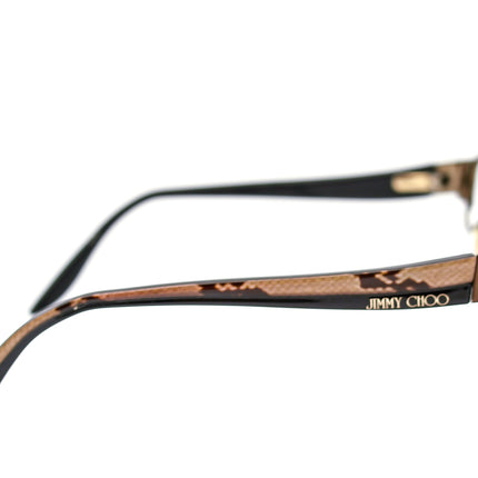 Jimmy Choo Eyeglasses Brown Rectangular Frame 51[]17 135
