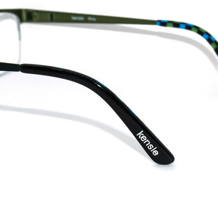 Kensie Women's Eyeglasses Fern Fern Green Half Rim Metal Frame null 49[]16 135 Handmade