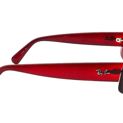 Ray-Ban Women's Sunglasses RB 4122 735/8G Burgundy Rectangular Italy 50 mm