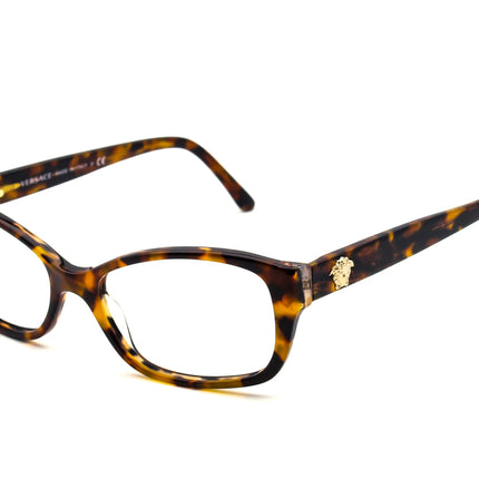 Versace Women's Eyeglasses 3207 5116 Glitter Glitter Tortoise Rectangular Frame Italy 52[]16 140