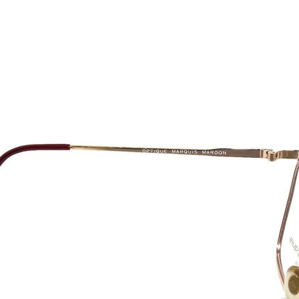 Optique Marquis Women's Eyeglasses Maroon VL-3 Gold/Maroon Square Metal Frame Korea 57[]15 135
