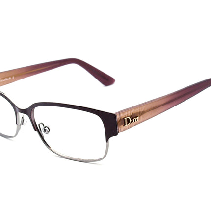 Christian Dior Women's Eyeglasses CD3767 Dark Purple Browline Frame Italy 53[]15 135