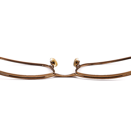 Gucci Eyeglasses Brown Rectangular Metal Italy 54 mm