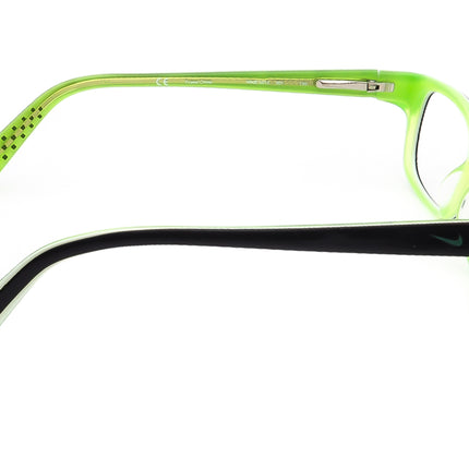 Nike Small Eyeglasses 5513 001 Black/Green Rectangular Frame 47[]16 130