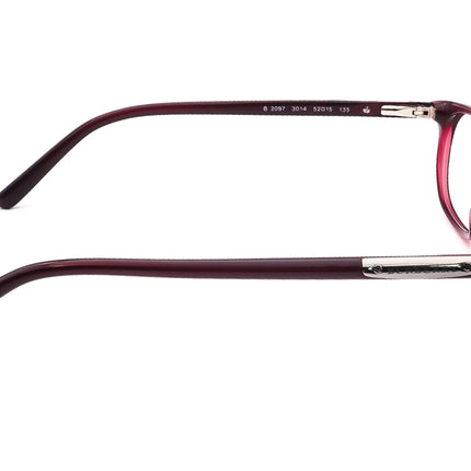 Burberry Women's Eyeglasses B2097 Burgundy Oval Frame Italy 52[]15 135