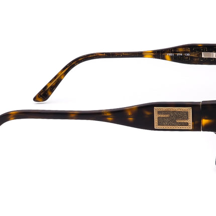 Fendi Women's Eyeglasses F851 214 Tortoise/Glitter Rectangular Frame Italy 51[]16 130