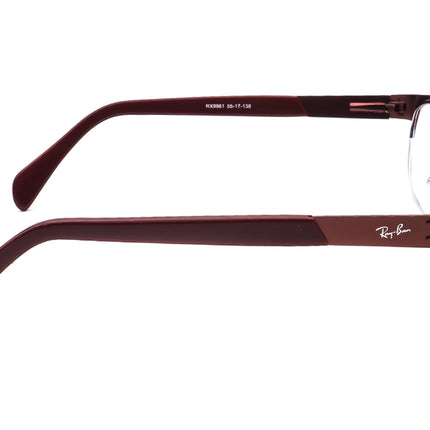 Ray-Ban Eyeglasses RX9961 1819 Burgundy Half Rim Frame 48[]17 138