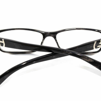 Armani Women's Eyeglasses GA 473 PMQ Black Marble/Silver Rectangular Frame Italy 54[]14 140