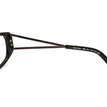 Saks Fifth Avenue Women's Sunglasses S5A 53/S Tortoise Frame with Copper Brown arms and Rhinestones Rectangular 54 mm