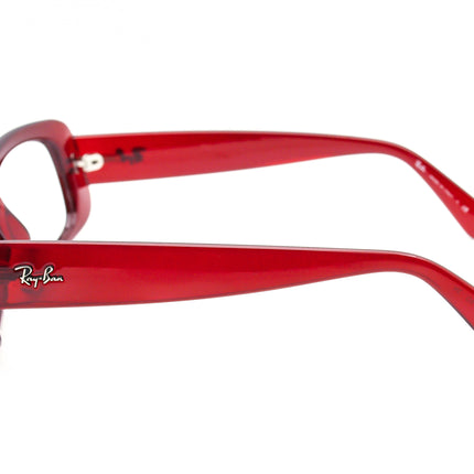 Ray-Ban Women's Sunglasses RB 4122 735/8G Clear Red Rectangular Italy 50 mm