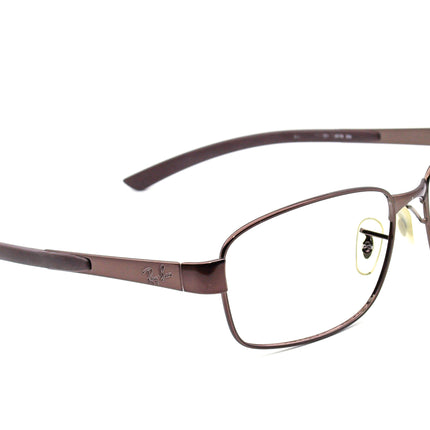 Ray-Ban Sunglasses RB 3413 014/51 Brown Rectangular Metal Italy 59 mm