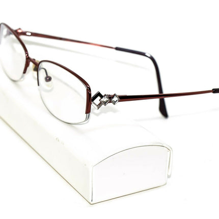 Charmant Eyeglasses Line Art Augusta Buchman burgundy Burgundy Half Rim Frame Japan 52[]17 140