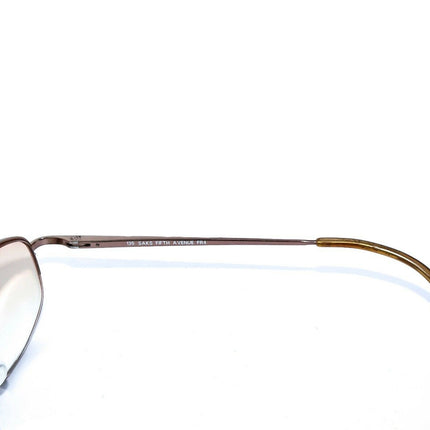 Saks Fifth Avenue Women's Eyeglasses S5A 151 FR4 Copper Rhinestones Half Rim Metal Frame 51[]17 135