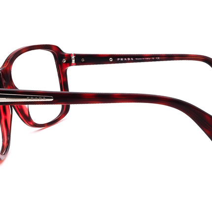 Prada Women's Sunglasses SPR 14P KAQ-0A7 Burgundy Tortoise Square Italy 59 mm