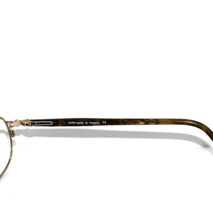 L'amy Women's Eyeglasses L'Accent 420 C02 Gold /Brown Rhinestones Oval Frame France 53[]17 135