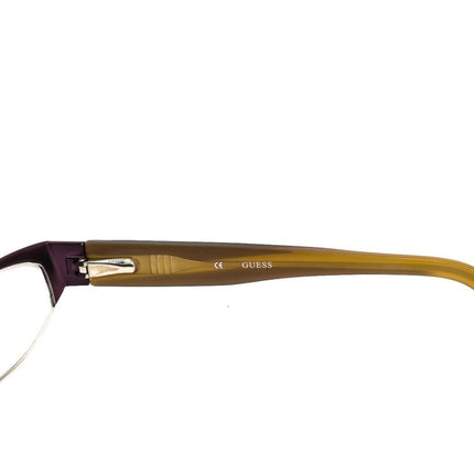 Guess Women's Eyeglasses GU1417 PUR Purple/Honey Half Rim Frame 51[]17 135