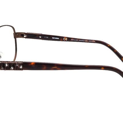 Genuine Swarovski Crystal Women's Sunglasses HD0304X 49E Tortoise with Rhinestones Aviator 60 mm