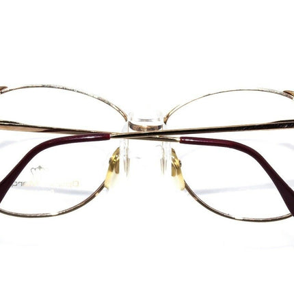 Optique Marquis Women's Eyeglasses Maroon VL-3 Gold/Maroon Square Metal Frame Korea 57[]15 135