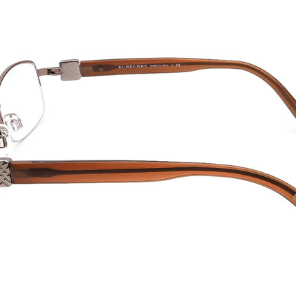 Burberry Women's Eyeglasses B 1146 1016 Brown Half Rim Frame Italy 52[]17 135
